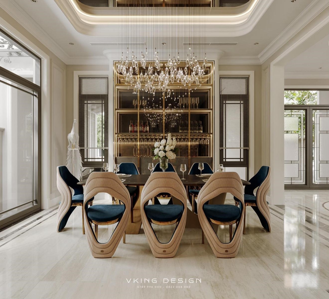 NỘI THẤT TÂN CỔ ĐIỂN THÔNG TẦNG ĐẦY KHÍ CHẤT NT26005 9 thiet ke phong bep an 2