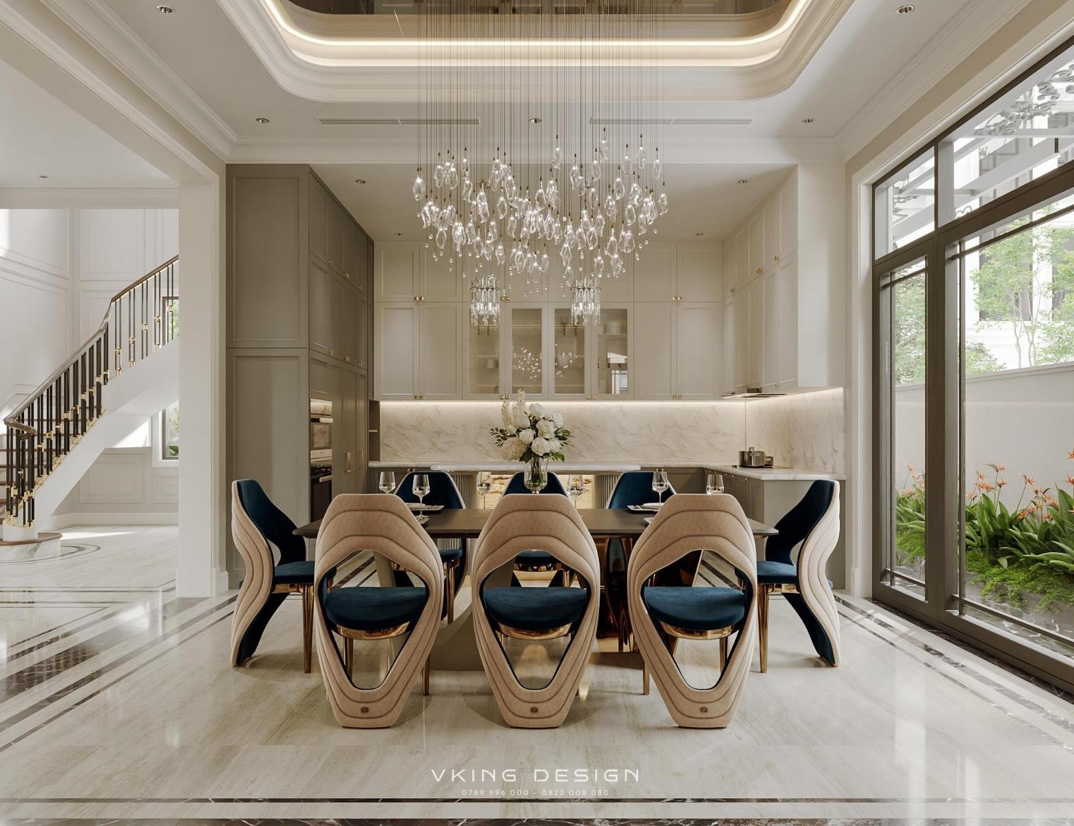 NỘI THẤT TÂN CỔ ĐIỂN THÔNG TẦNG ĐẦY KHÍ CHẤT NT26005 12 thiet ke phong bep an 5