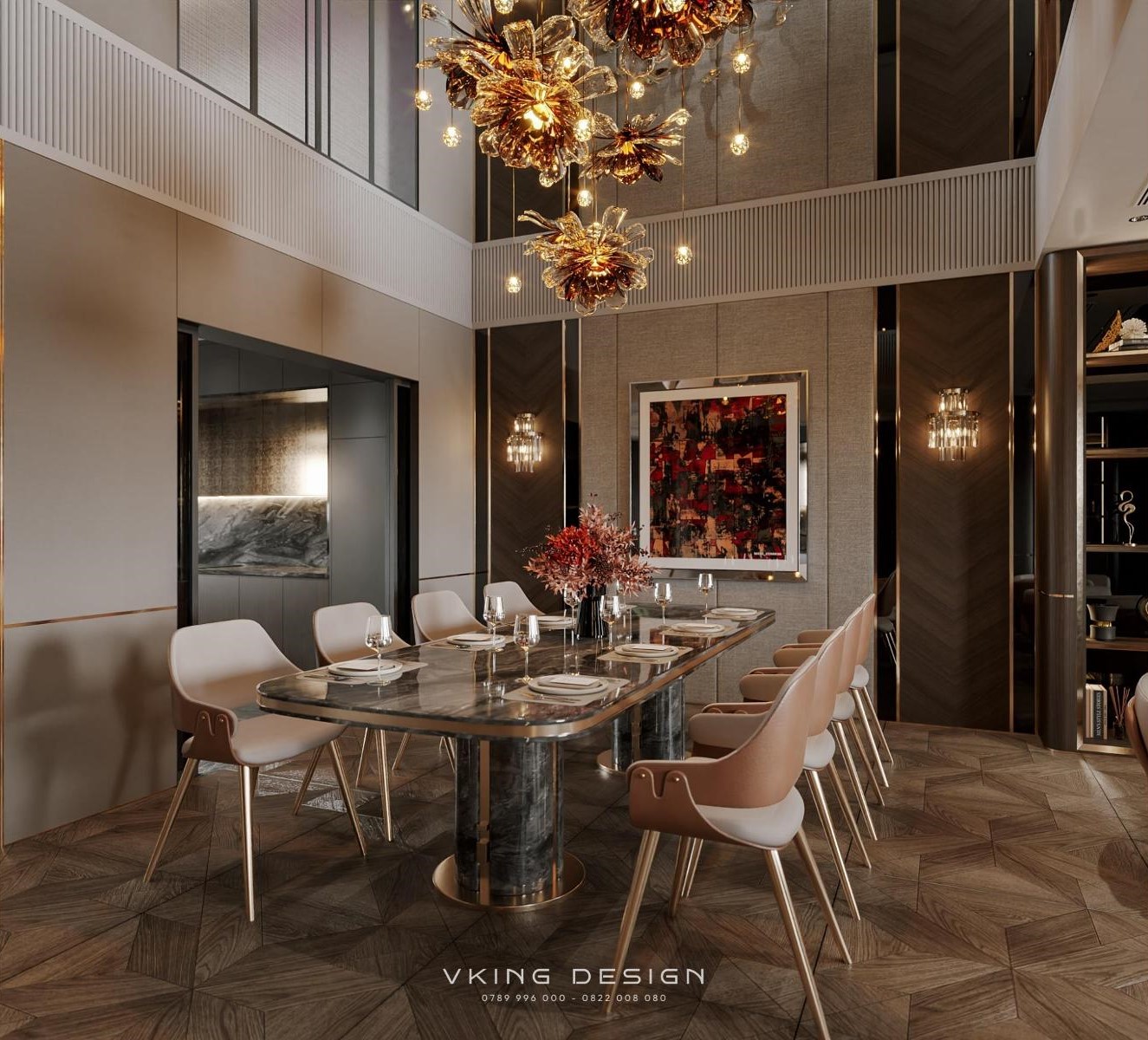 NỘI THẤT HIỆN ĐẠI SANG TRỌNG VÀ ĐẲNG CẤP NT26028 9 thiet ke phong khach sang trong 9