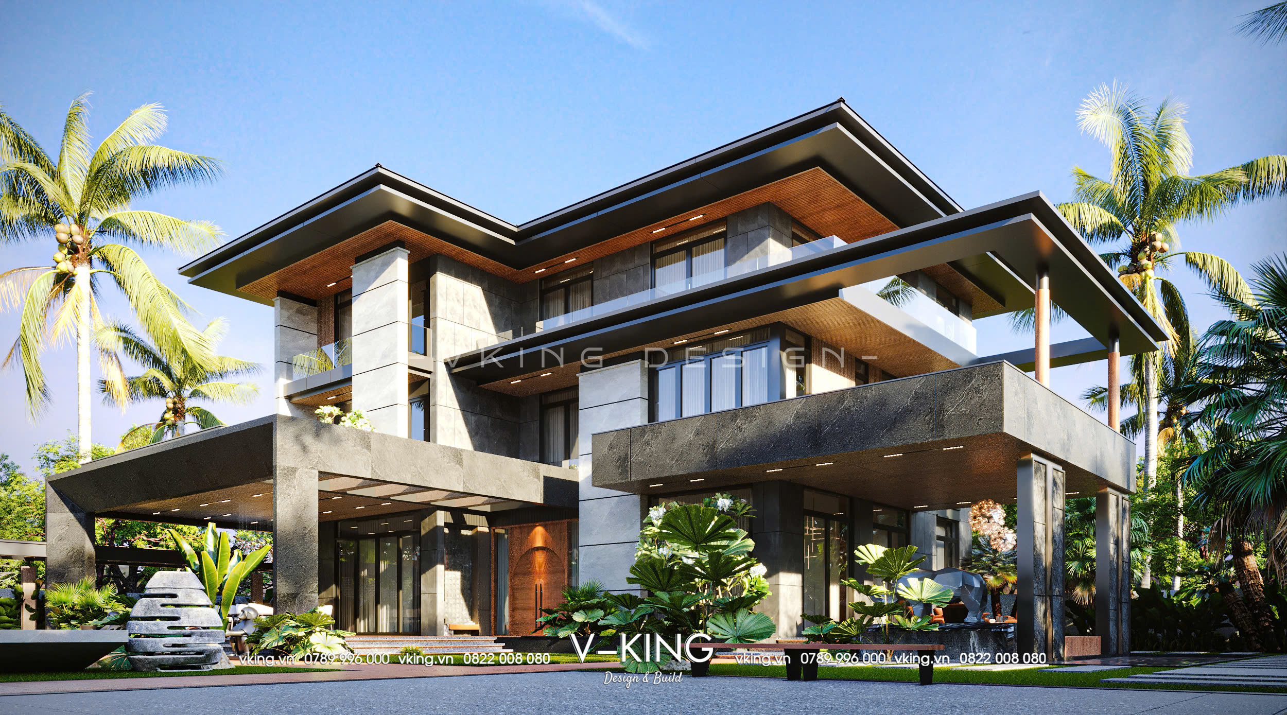 10+ MẪU BIỆT THỰ HIỆN ĐẠI VÀ TƯ DUY KIẾN TRÚC ĐẰNG SAU 12 thiet ke villa dep 3 tang co be boi VK24120 2