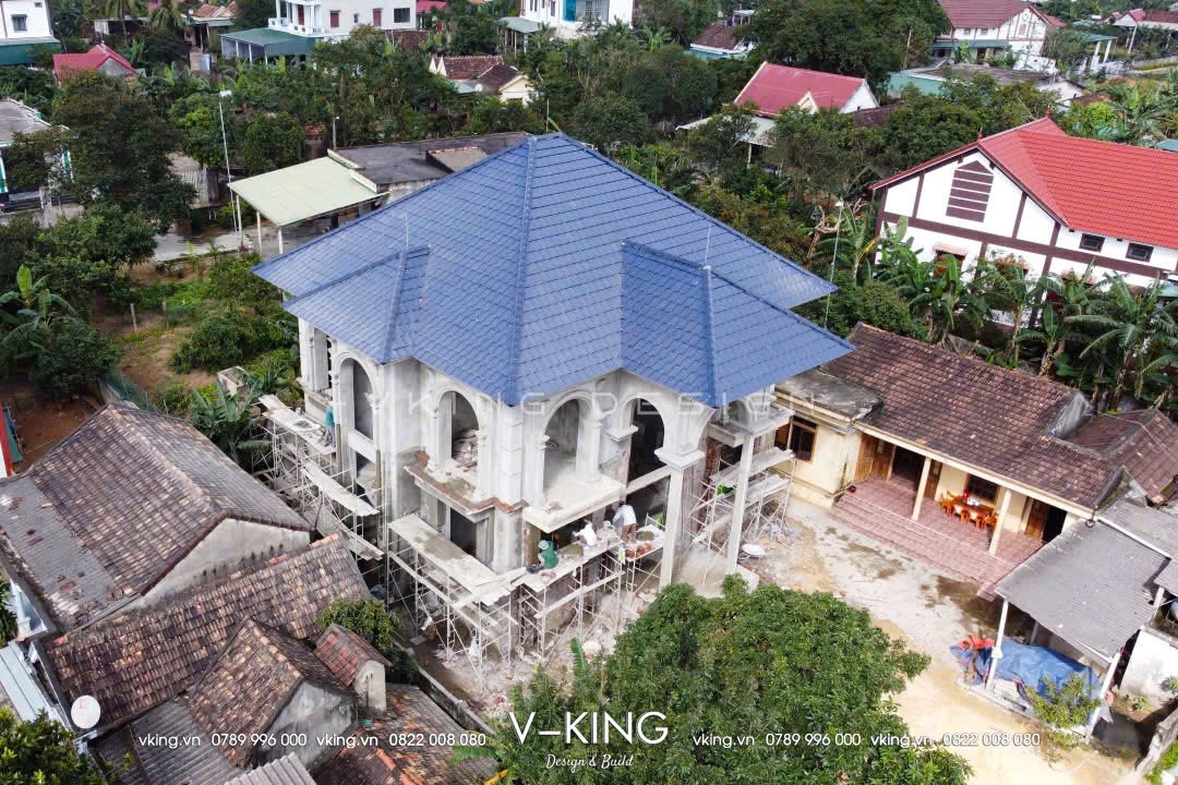 THI CÔNG XÂY DỰNG BIỆT THỰ TÂN CỔ ĐIỂN VK25091TC 10 thi cong xay dung biet thu tan co dien vk25091 tc 11